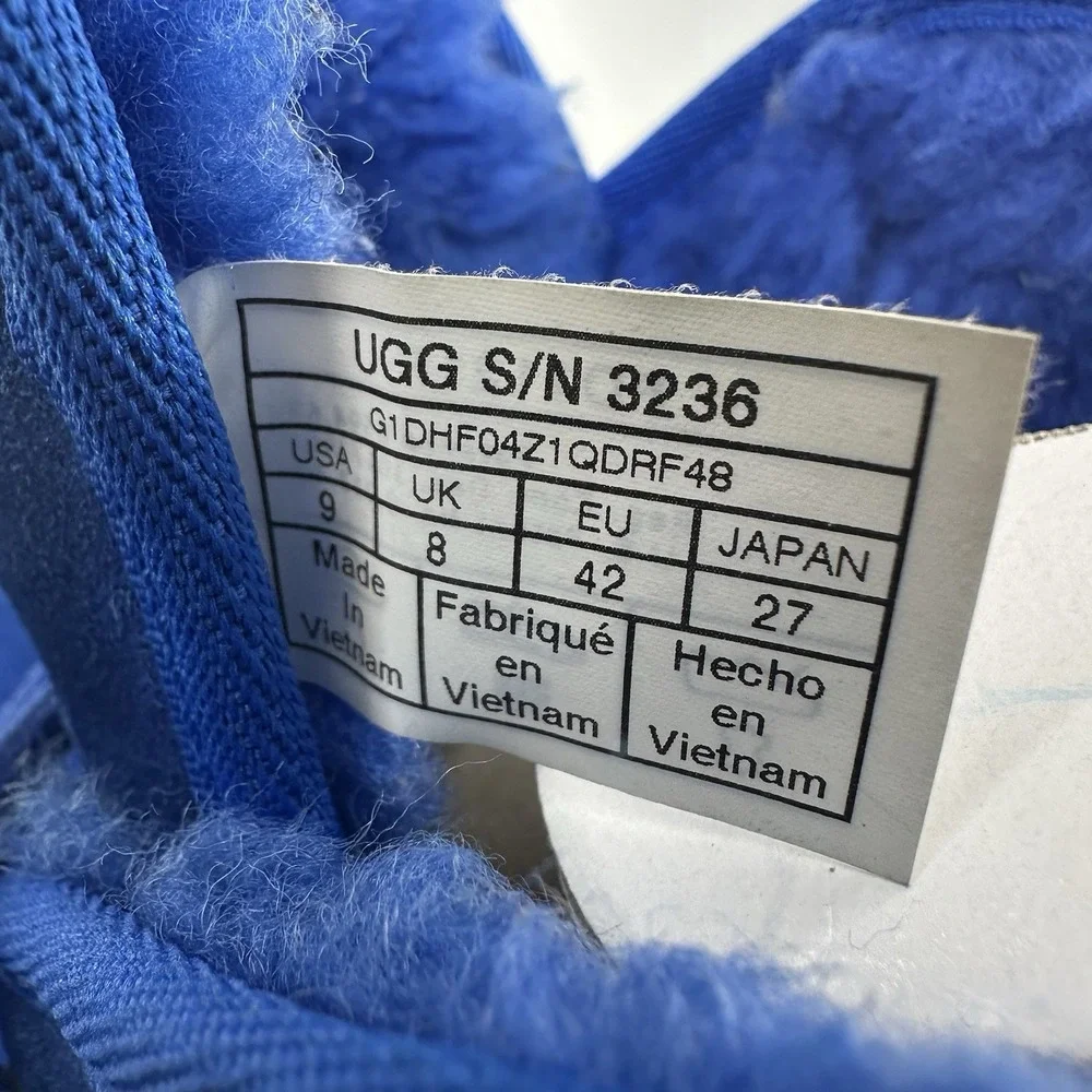 UGG Neumel Boot Cobalt Blue Suede Sheepskin Men's Size 9 With Box